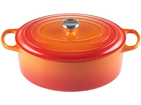 ルクルーゼ ココットオーバル Le Creuset　ル・クルーゼ　 35cm ココット・オーバル (オレンジ） 9.5QT　ルクルーゼ