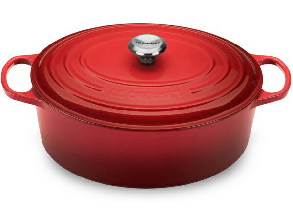 ルクルーゼ ココットオーバル Le Creuset　ル・クルーゼ　 35cm ココット・オーバル (チェリーレッド） 9.5QT　ルクルーゼ