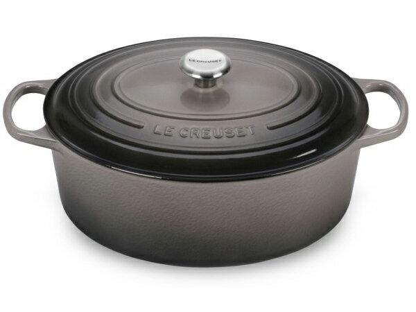 ルクルーゼ ココットオーバル Le Creuset ル・クルーゼ　 35cm ココット・オーバル (オイスターグレー） 9.5QT　ルクルーゼ