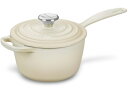 Le Creuset ル・クルーゼ　16cm片手鍋　アイアンハンドル・ソースパン 補助ハンドル付 (メレンゲ） 1.75QT　ルクルーゼ