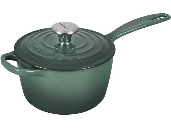 Le Creuset ル クルーゼ 16cm片手鍋 アイアンハンドル ソースパン 補助ハンドル付 (アーティチョーク） 1.75QT ルクルーゼ