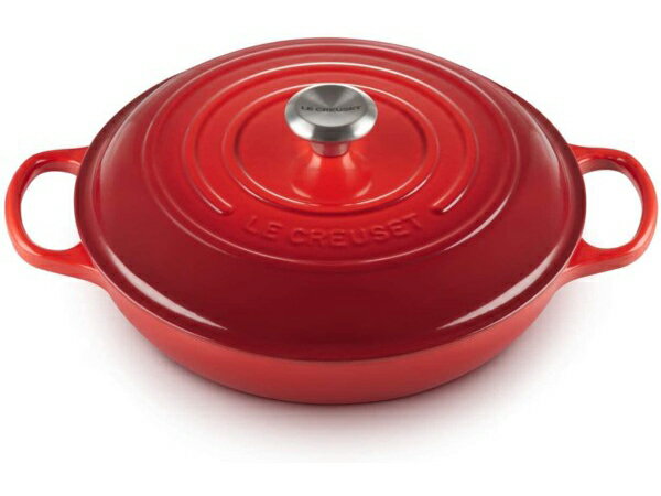 ビュッフェ・キャセロール Le Creuset　ル・クルーゼ　 ビュッフェ・キャセロール　30cm (チェリーレッド） 3.5QT　ルクルーゼ