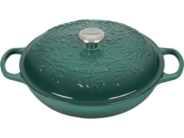 ビュッフェ・キャセロール 【限定品】　Le Creuset ル・クルーゼ　 ビュッフェ・キャセロール　30cm (アーティチョーク）　オリーブの枝の柄エンボス仕様　3.5QT　ルクルーゼ