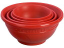 Le Creuset ル・クルーゼ　シリコン製プレップ・ボウル4個セット　（チェリーレッド）　ルクルーゼ