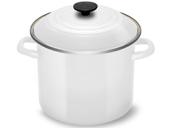 Le Creuset ル クルーゼ ストックポット (ホワイト) 8QTルクルーゼ パスタを茹でたり用途色々♪ 7.6リットルサイズです！