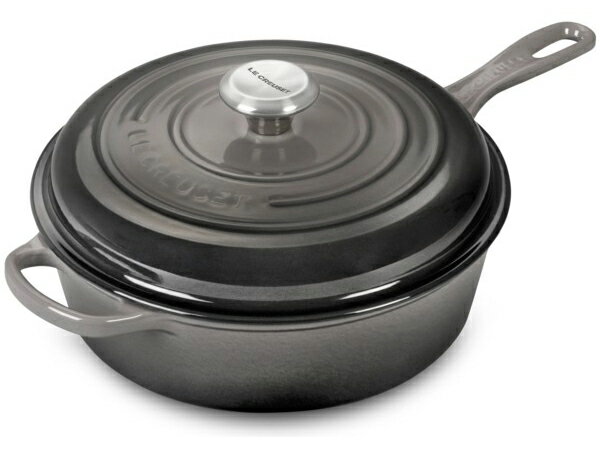 ル・クルーゼ 片手鍋・ソースパン Le Creuset ル・クルーゼ　 26cmカサドゥ　3.5リットル深型フライパン　(オイスターグレー） 3.75QT　ルクルーゼ