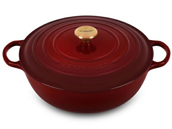 Le Creuset ル・クルーゼ　32cmシェフズ・オーブン　(ローヌワイン）　ゴールド・ノブ　7.5QT