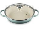 Le Creuset ル・クルーゼ ガラス製フタ付きブレイザー 2.1リットル両手鍋 (シーソルト) 2.25QT