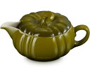Le Creuset ル・クルーゼ 420cc陶器製パンプキン・グレービーボート (オリーブ) 14oz ルクルーゼ
