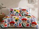 【キング】 marimekko マリメッコ Ojakellukka 布団カバー・セット (マルチカラー) 243×269cm 掛布団カバー1枚&枕カバー2枚 寝具(3)