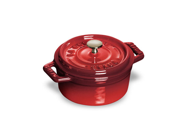 Staub ストウブ　10cmミニ・ピコココット　ラウンド　（チェリーレッド）　0.25QT