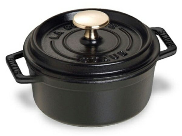 Staub ストウブ　14cmミニ・ピコココット ラウンド　（マットブラック）　0.75QT