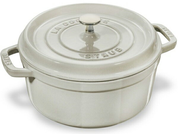 Staub ストウブ　26cmピコココット ラウンド　（ホワイトトリュフ）　5.5QT