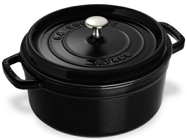 Staub ストウブ　26cmピコココット ラウンド　（マットブラック）　5.5QT