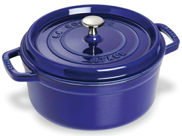 Staub ストウブ　26cmピコココット ラウンド　（サファイアブルー）　5.5QT