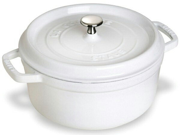 Staub ストウブ　28cmピコココット ラウンド　（ホワイト）　7QT