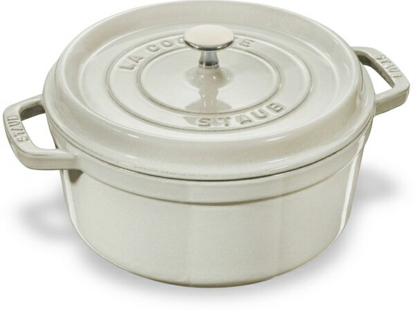 Staub ストウブ　28cmピコココット ラウンド　（ホワイトトリュフ）　7QT