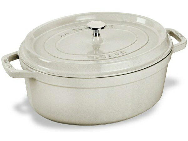 Staub ストウブ　33cmピコココット　オーバル　（ホワイトトリュフ）　7QT