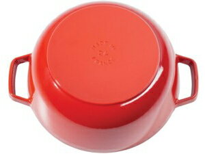 Staub ストウブ　Wa-NABE LLサイズ　24cmエッセンシャル・オーブン　（チェリーレッド）　La cocotte de WA-NABE　3.75QT