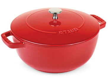 Staub ストウブ　Wa-NABE LLサイズ　24cmエッセンシャル・オーブン　（チェリーレッド）　La cocotte de WA-NABE　3.75QT