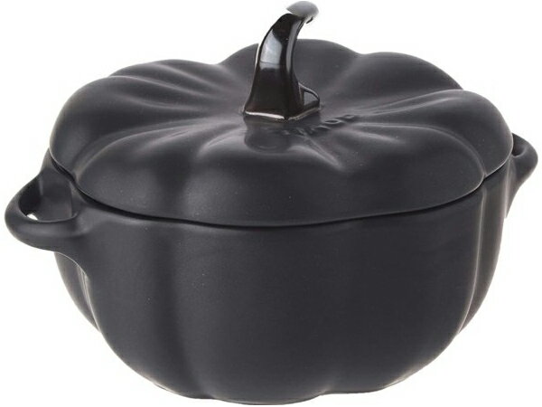 Staub ストウブ　陶器製ミニ・パンプキンココット Sサイズ （マットブラック）　450cc