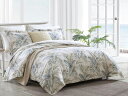 【キング】 Tommy Bahama トミーバハマ Baker's Bluff 掛け布団3点セット (ブルー) 243×279cm 布団1枚&枕カバー2枚 寝具