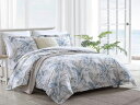【クイーン】 Tommy Bahama トミーバハマ Bakers Bluff 布団カバー3点セット (ブルー/シルバー) 243×233cm 掛布団カバー1枚&枕カバー2枚 寝具(3)