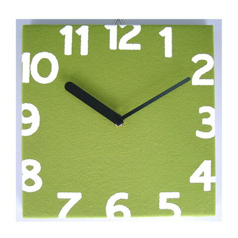 ブラウン オレンジ ブルー グリーン 【 ポイント！ 】 ◆やわらかなフェルト張りの壁掛け時計です。 ◆見やすい大きめの文字をプリントした文字盤に、黒や白の針がアクセントになります。 ◆子供部屋や玄関などに最適です。 【 仕様 】 ■カラー...