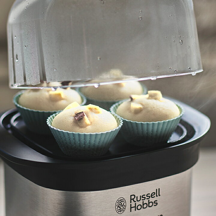 Russell Hobbs ラッセルホブス コンパクト 電気蒸し器 クイックミニスチーマー 2段...