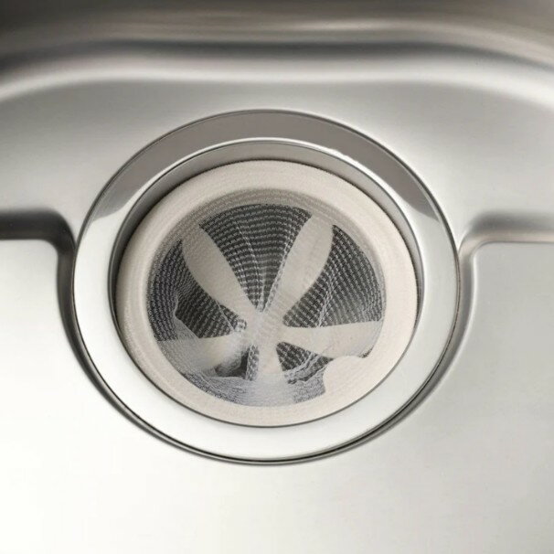 シンク掃除が楽になる！ レイエ leye 排水口ネットホルダー 防汚材クリンベル配合 防汚加工 市販水切りネット対応 日本製 LS1571 オークス AUX 食洗器使用可