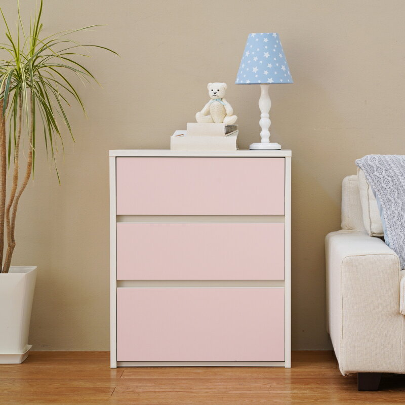 チェスト 完成品 北欧 収納 収納棚 スリム ロータイプ キッズ おしゃれ 子ども 洋服ダンス たんす キッズチェスト 3段 日本製 幅60cm コンパクト 省スペース 白 ナスラック 送料無料 ＼楽天ランキング1位!/