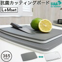 【 M・L 2個セット 】 抗菌 カッティングボード まな板 バイカラー グレー ホワイト Mサイズ Lサイズ 2サイズ セット 2292029 2292030...