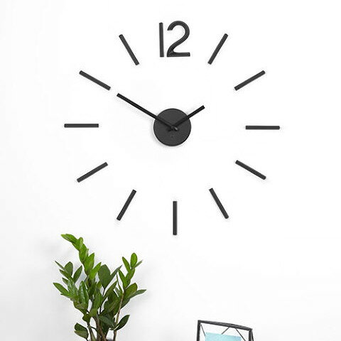 Umbra 壁に貼る時計 DIY ブリンク ウォールクロック ブラック 21005400040 BLINK CLOCK アンブラ entrex アントレックス 時計 壁時計