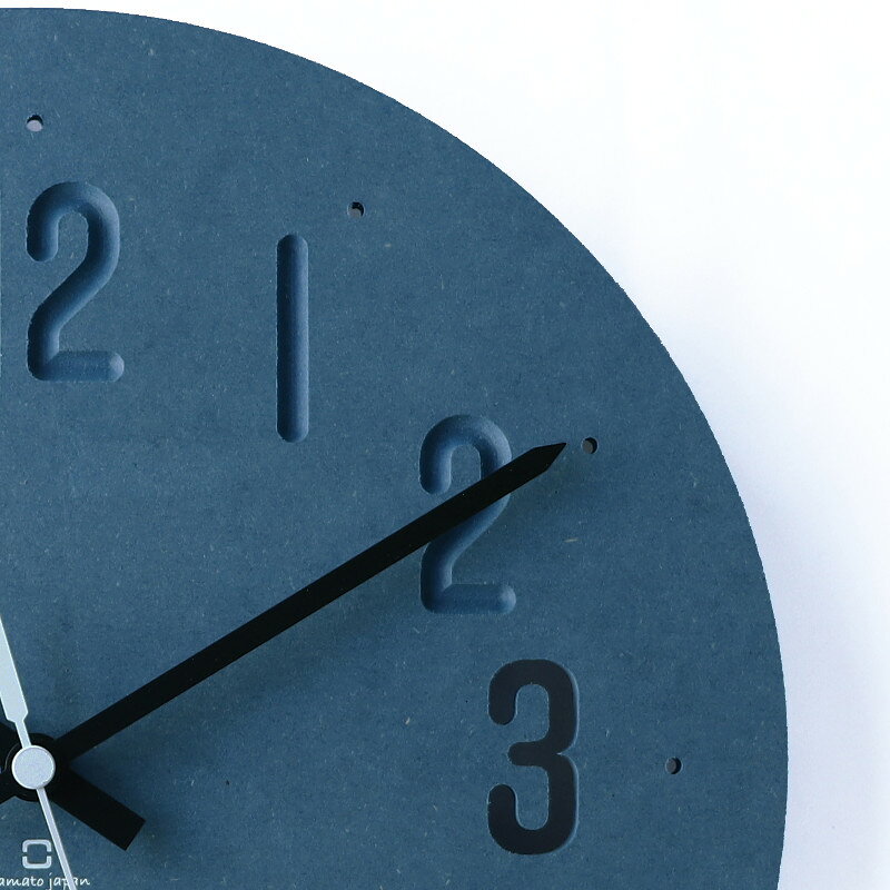 壁掛け時計 MAT CLOCK マットクロック 乾電池式 ブルー グレー ブラック YK20-101 日本製 ヤマト工芸 yamato 掛け時計 ウォールクロック 掛時計 [3]