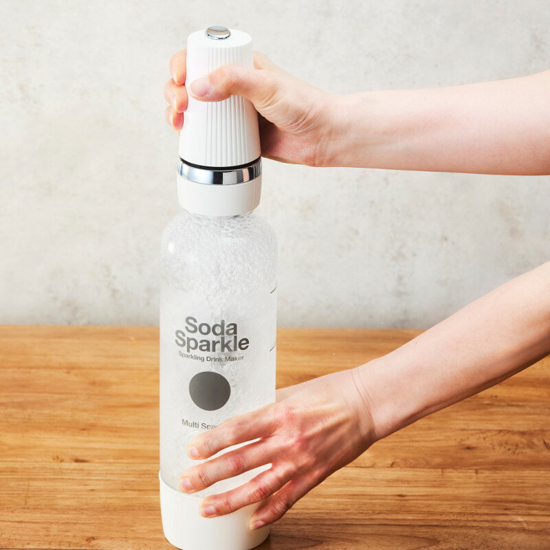 炭酸水メーカー SodaSparkle ソーダスパークル マルチスパークル3 1.0Lボトル 専用ガスカートリッジ5本付き MS3