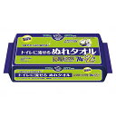 日本製紙クレシア Tトイレに流せるぬれタオル76枚 袋 955434【厚手 大判 ノンアルコール おしり拭き トイレ ストッパー機能つき 介護 介護用品】