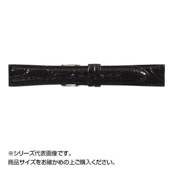 MIMOSA(ミモザ) 時計バンド DM腹ワニ 17mm ブラック (美錠:銀) WDM-A17