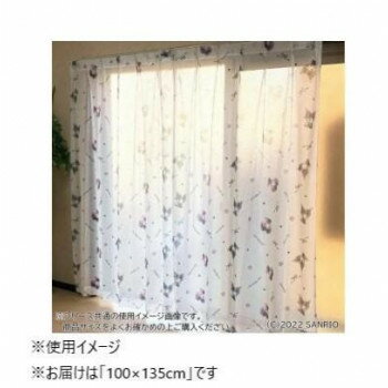 サンリオ クロミ マイメロディ 真夜中のメロクロ レースカーテン2枚セット 100×135cm SB-618-S