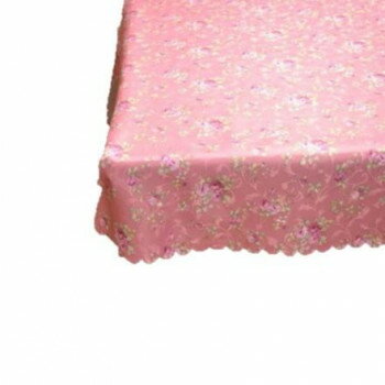 其它 - ローズ柄撥水テーブルクロス ピンク 140x180cm　QSI-2209PI-140180