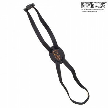 PEANUTS スヌーピー バッグ固定バンド 75th ブラック