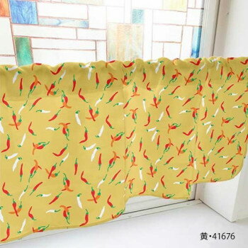 カフェカーテン 唐辛子 800×450mm　黄・41676