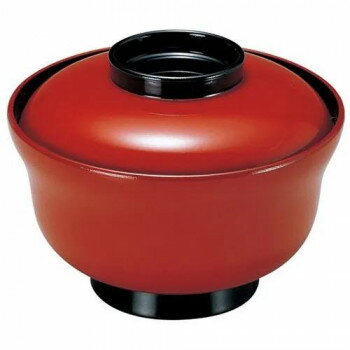 福井クラフト　TA5.5寸かすみ丼椀 朱ツバ黒 33601430