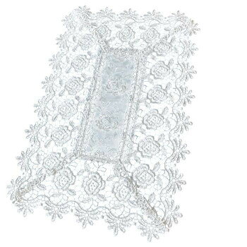 Table Runners - ゾエ テーブルセンター レース バラ刺繍 30×45cm 520-03