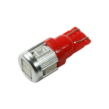 BREEZY NANIYA LEDバルブ T10 6SMD 2個セット レッド A06S-R