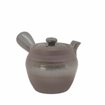 B-4199 急須 つぼ形1.5号織部巻 丸網 萬古焼