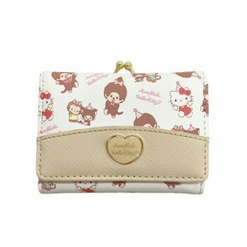 モンチッチ×ハローキティ 口金財布 ベージュ MC1-2