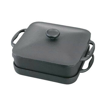 岩鋳 南部鉄器 スクエアパン浅型鍋・深型鍋セット(焼付) 21700