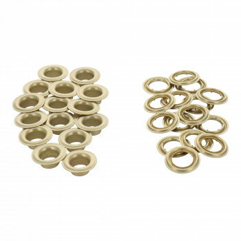 ハトメ一撃用ハトメ玉ゴールド15入り　8.2×16mm　2300　P-BSD　606919