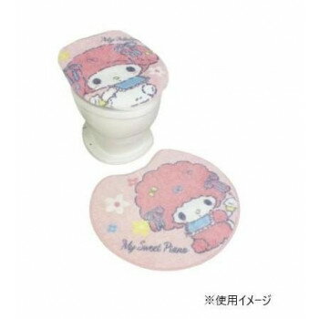 トイレ2点セット(洗浄・暖房便座用フタカバー＆トイレマット) サンリオ マイメロディ SB-640-S