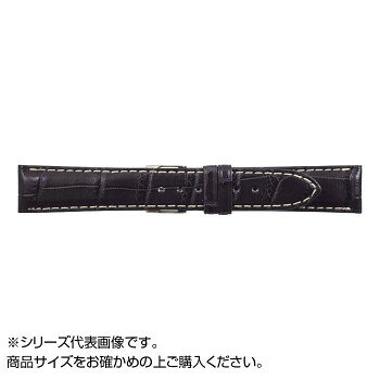 MIMOSA(ミモザ) 時計バンド クロコマット 22mm ネイビー/ホワイトステッチ (美錠:銀) WRM-NW22